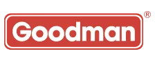 The word "Goodman" in white bold letters on a red rectangular background.